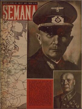 Revista Semana, Núm. 87. "El General Fedor Von Bock y el Mariscal Semyon Timochenko", Madrid, 21 de Octubre de 1941, Año II